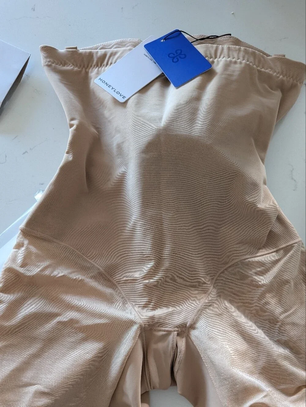 HONEYLOVE SuperPower Short Shapewear  Size L Sand Color